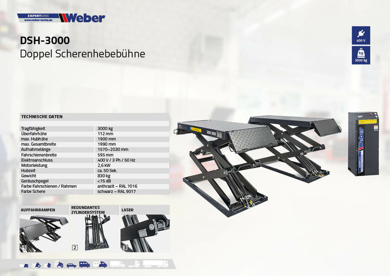 Weber Expert Series DSH-3000 Double Scissor Lift