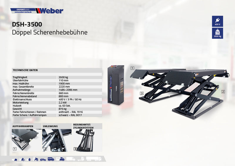 Weber Expert Series DSH-3500 Double Scissor Lift