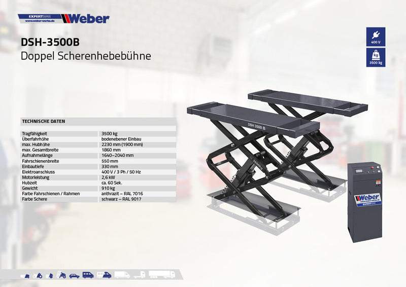 Weber Expert Series DSH-3500B Double Scissor Lift