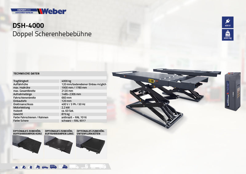 Weber Expert Series DSH-4000 Double Scissor Lift