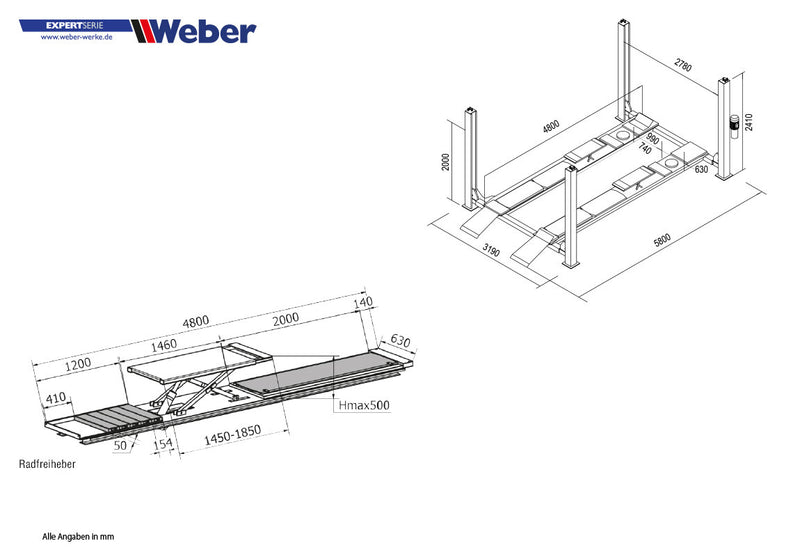 4-post lift Weber Expert Series C-445H