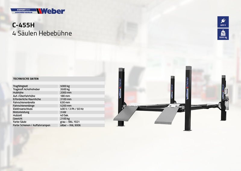 4-post lift Weber Expert Series C-455H