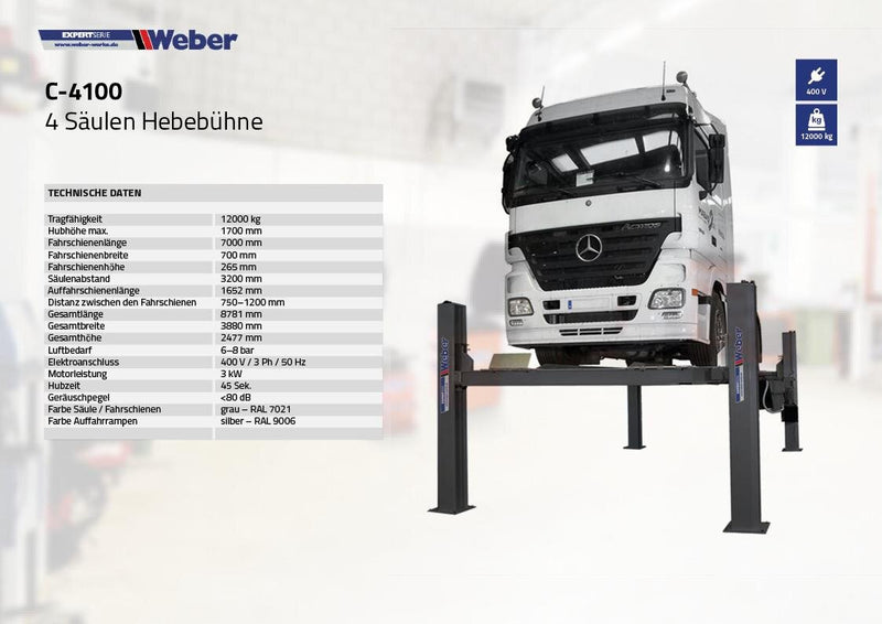 4-post lift Weber Expert Series C-4100