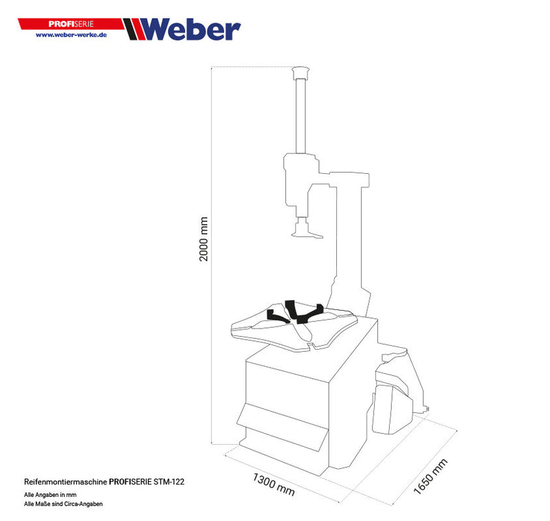 Weber Professional Series STM-122 car tire mounting machine