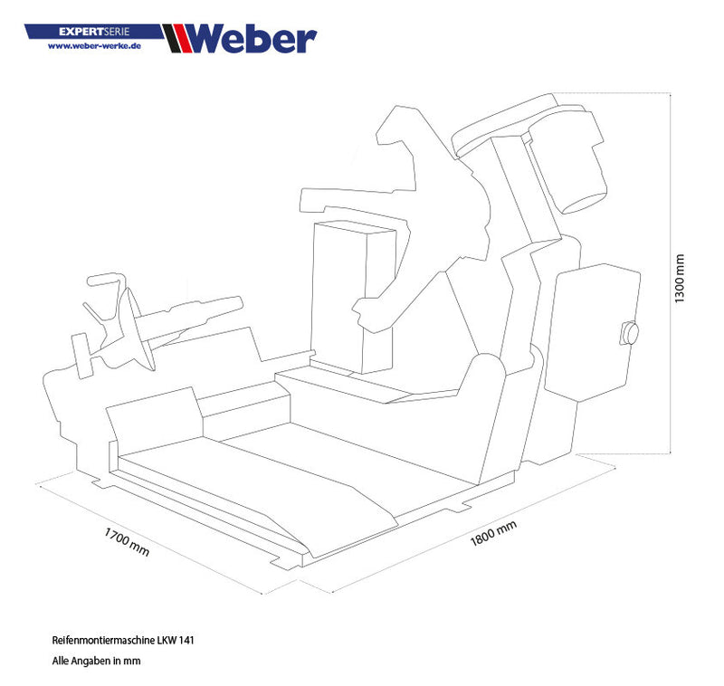 Weber Expert Series 141-truck truck tire mounting machine