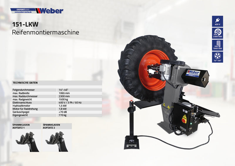 Weber Expert Series 151-truck truck tire mounting machine