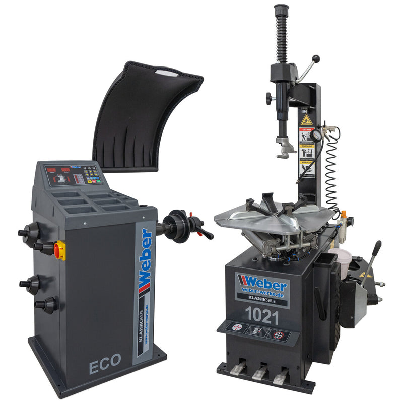 Car tire mounting machine 1021 and wheel balancing machine "ECO"