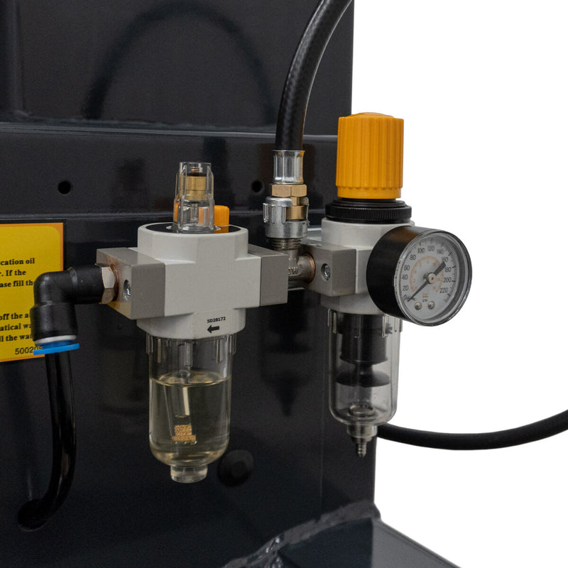 STM-102 car tire mounting machine and STW-202 wheel balancer including right-hand auxiliary mounting arm