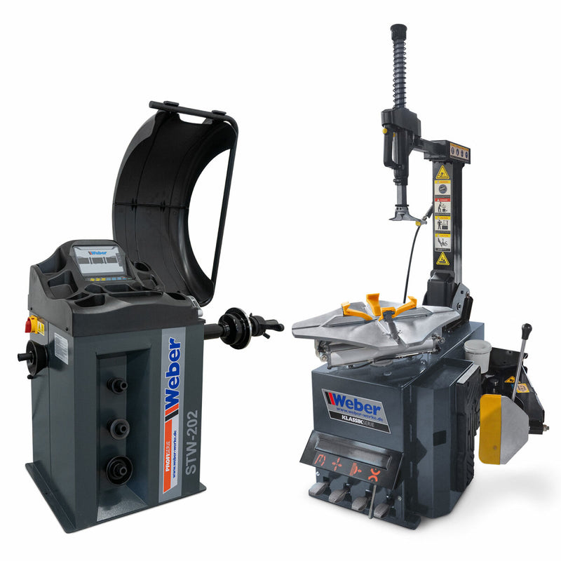 H-1024 car tire mounting machine and STW-202 wheel balancing machine