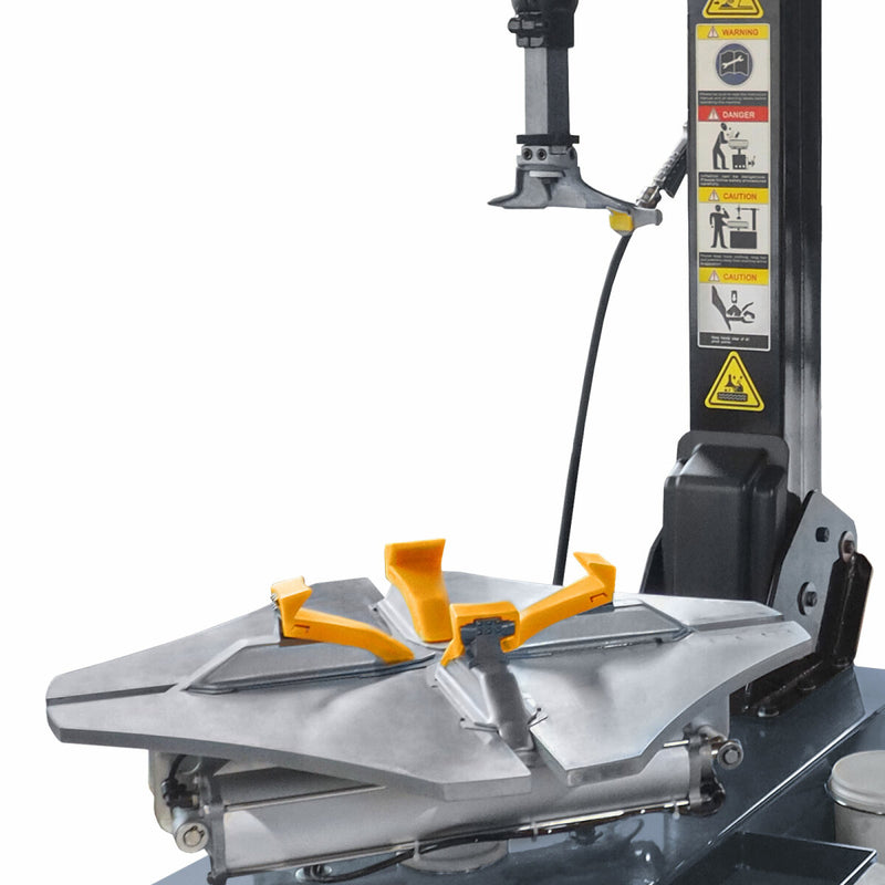 H-1024 car tire mounting machine and STW-202 wheel balancer including right-hand auxiliary mounting arm