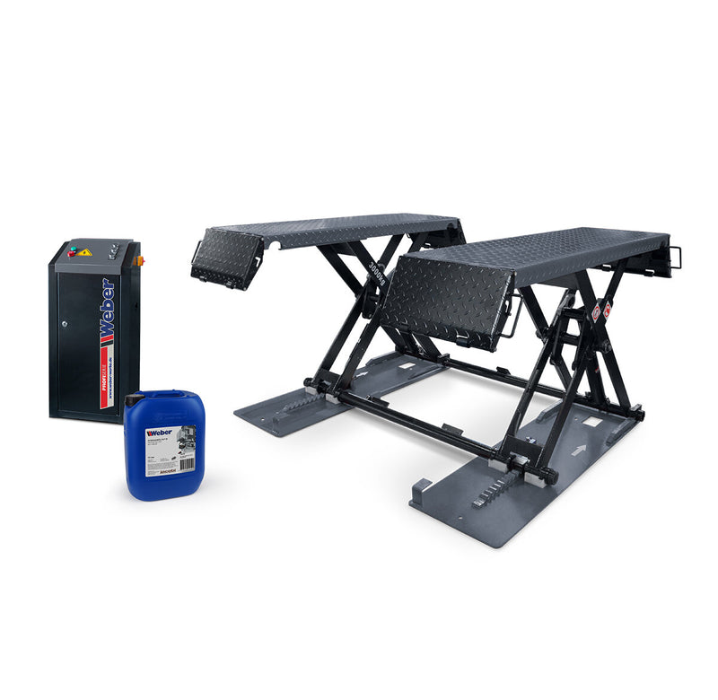 Mobile short-stroke scissor lift Weber Profi Series KHB-1000E incl. oil