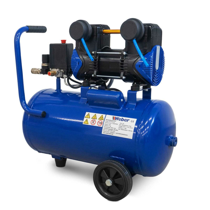 Whisper compressor 230 V / 8 bar / 24 l tank