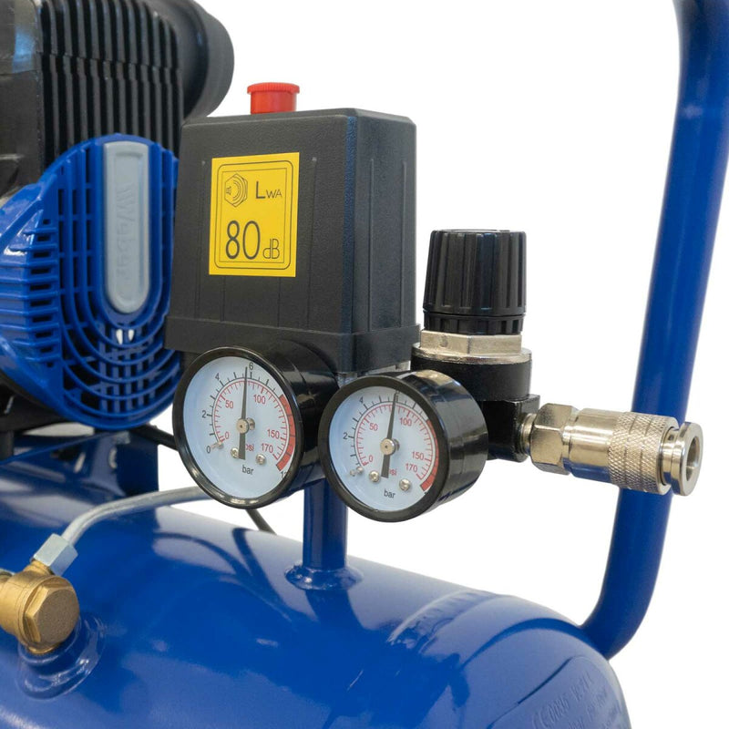 Whisper compressor 230 V / 8 bar / 24 l tank