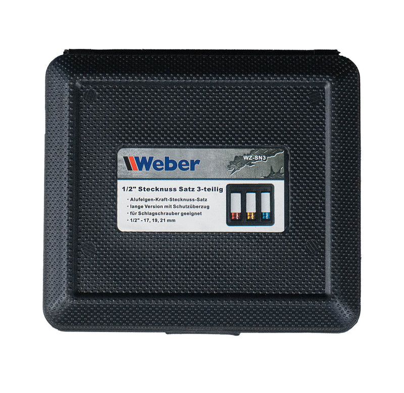 Weber Alloy Wheel Power Socket Set 1/2" 3-piece