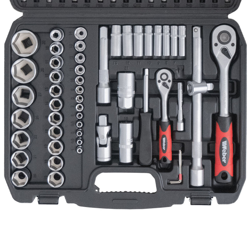 Weber socket wrench set with case, 108 pieces