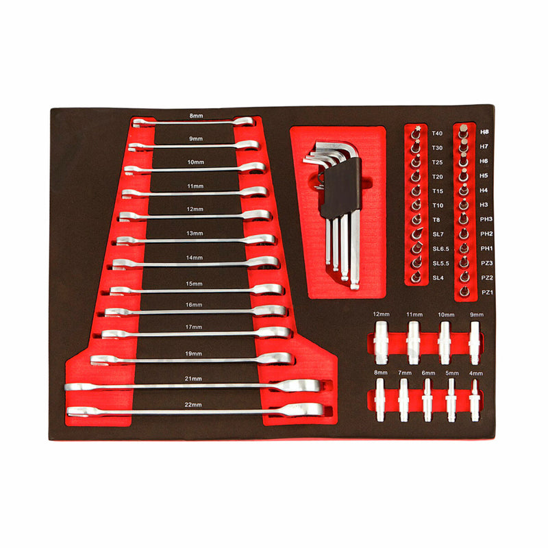 Mobile workshop trolley, 154 pieces