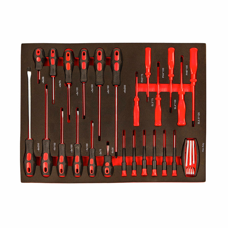 Mobile workshop trolley, 154 pieces