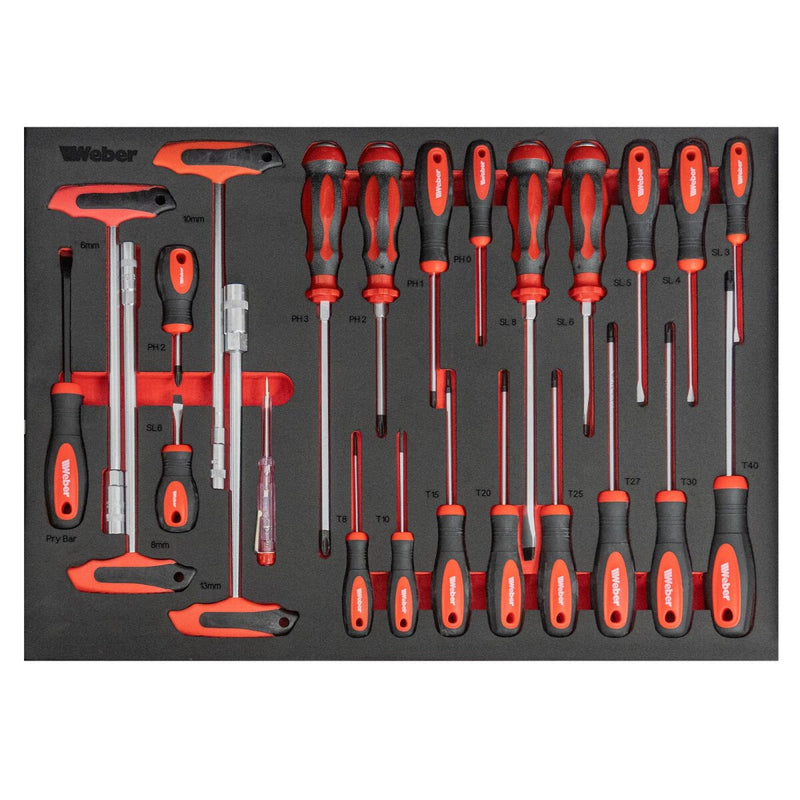 Mobile workshop trolley with wooden worktop, 298 pieces