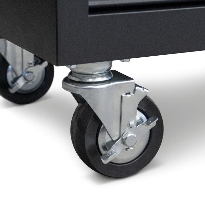 Mobile workshop trolley with wooden worktop, 298 pieces