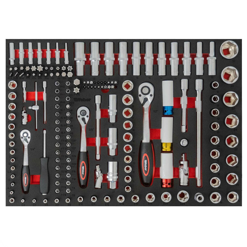 Mobile workshop trolley, 300 pieces, lockable