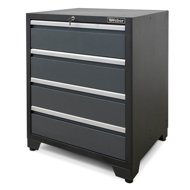 Professional tool cabinet series 610 with 4 drawers, grey