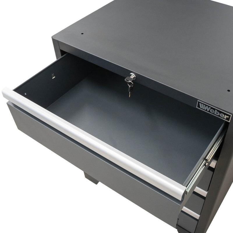 Professional tool cabinet series 610 with 4 drawers, grey