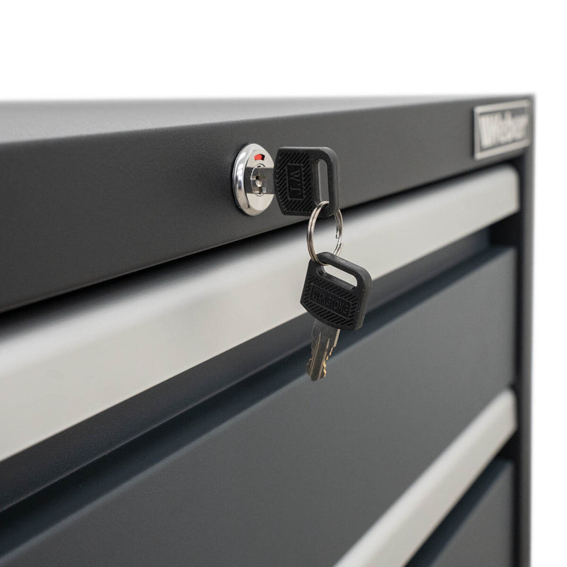 Professional tool cabinet series 610 with 5 drawers, grey