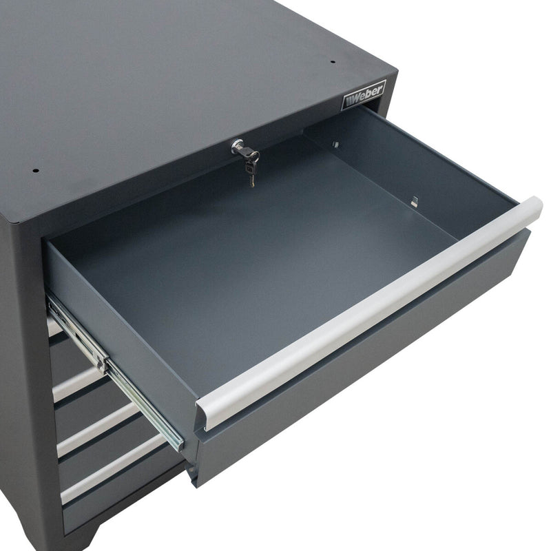 Professional tool cabinet series 610 with 5 drawers, grey