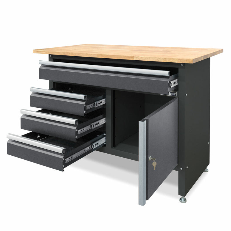 Workbench with 120 x 60 cm wooden worktop